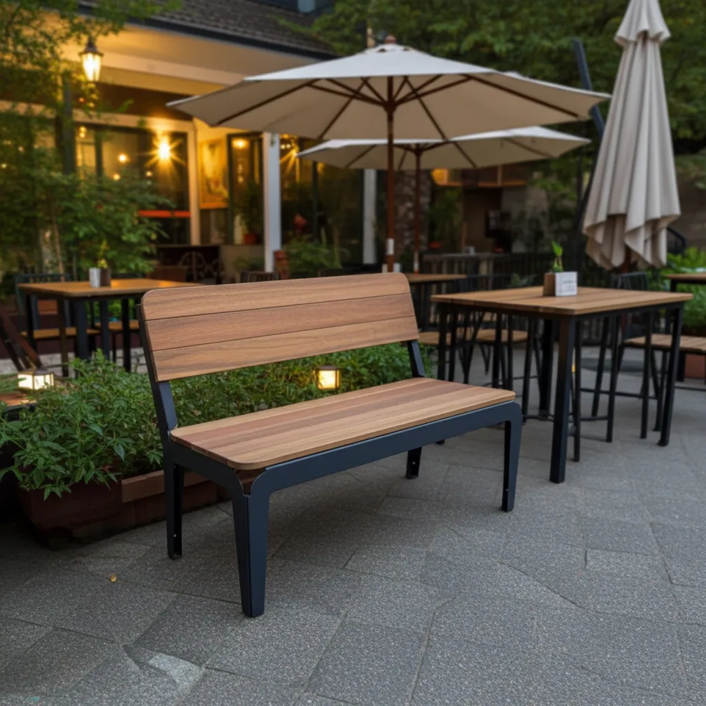 banca madera color negro.webp