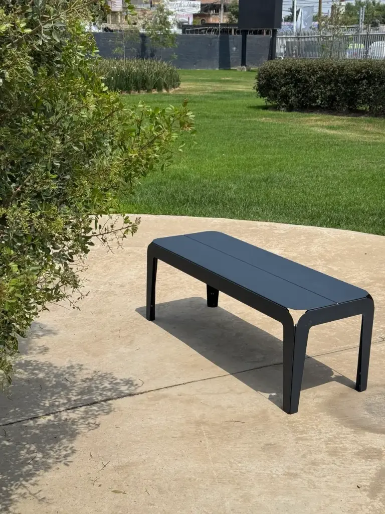 Asiento 2 Personas, acero Galvanizado, Cubierta Metalica, Pintura